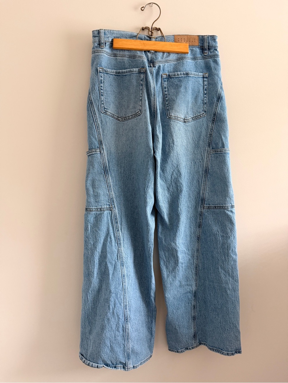 Pacsun Stretch Wide Leg 99% Cotton Carpenter Jeans
